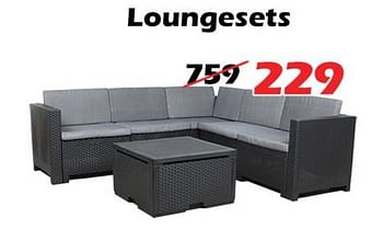 Aanbiedingen Loungesets - Huismerk - Itek - Geldig van 10/11/2022 tot 04/12/2022 bij Itek