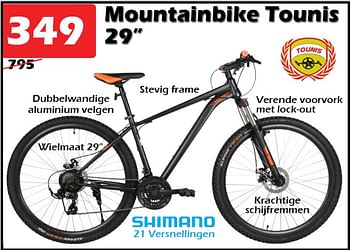 Aanbiedingen Mountainbike tounis 29`` - Tounis - Geldig van 10/11/2022 tot 04/12/2022 bij Itek