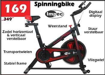 Aanbiedingen Spinningbike - Impec - Geldig van 10/11/2022 tot 04/12/2022 bij Itek