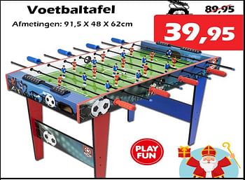 Aanbiedingen Voetbaltafel - Playfun - Geldig van 10/11/2022 tot 04/12/2022 bij Itek