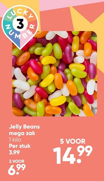 Aanbiedingen Jelly beans mega zak - The Jelly Bean Factory - Geldig van 21/11/2022 tot 04/12/2022 bij Big Bazar