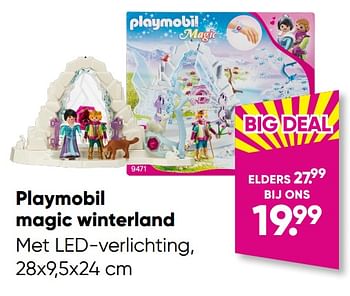 Aanbiedingen Playmobil magic winterland - Playmobil - Geldig van 21/11/2022 tot 04/12/2022 bij Big Bazar