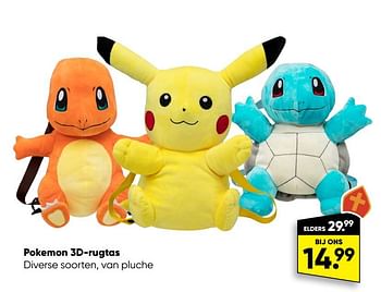 Aanbiedingen Pokemon 3d-rugtas - Pokemon - Geldig van 21/11/2022 tot 04/12/2022 bij Big Bazar