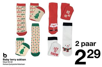 Aanbiedingen Baby terry sokken - Huismerk - Zeeman  - Geldig van 26/11/2022 tot 02/12/2022 bij Zeeman