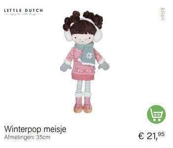 Aanbiedingen Winterpop meisje - Little Dutch - Geldig van 01/12/2022 tot 31/12/2022 bij Multi Bazar