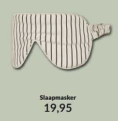 Aanbiedingen Slaapmasker - Huismerk - Bonaparte - Geldig van 15/11/2022 tot 31/12/2022 bij Bonaparte