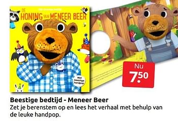 Aanbiedingen Beestige bedtijd - meneer beer - Huismerk - Boekenvoordeel - Geldig van 26/11/2022 tot 06/12/2022 bij Boekenvoordeel