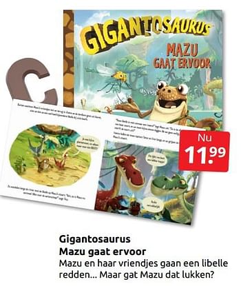 Aanbiedingen Gigantosaurus mazu gaat ervoor - Huismerk - Boekenvoordeel - Geldig van 26/11/2022 tot 06/12/2022 bij Boekenvoordeel