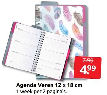 Aanbiedingen Agenda veren - Huismerk - Boekenvoordeel - Geldig van 26/11/2022 tot 06/12/2022 bij Boekenvoordeel