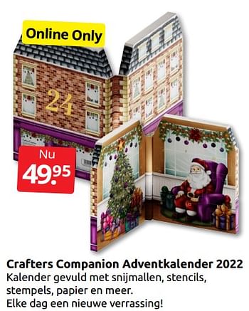 Aanbiedingen Crafters companion adventkalender 2022 - Huismerk - Boekenvoordeel - Geldig van 26/11/2022 tot 06/12/2022 bij Boekenvoordeel
