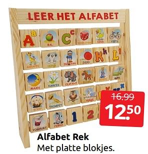 Aanbiedingen Alfabet rek - Huismerk - Boekenvoordeel - Geldig van 26/11/2022 tot 06/12/2022 bij Boekenvoordeel