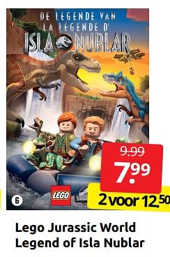 Aanbiedingen Lego jurassic world legend of isla nublar - Huismerk - Boekenvoordeel - Geldig van 26/11/2022 tot 06/12/2022 bij Boekenvoordeel