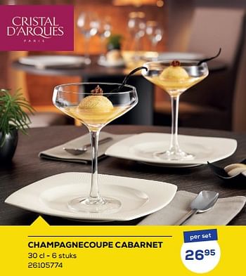 Aanbiedingen Champagnecoupe cabarnet - Cristal D'Arques - Geldig van 26/11/2022 tot 06/01/2023 bij Supra Bazar