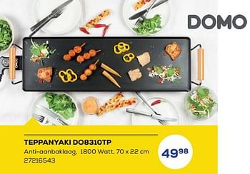 Aanbiedingen Domo elektro teppanyaki do8310tp - Domo elektro - Geldig van 26/11/2022 tot 06/01/2023 bij Supra Bazar