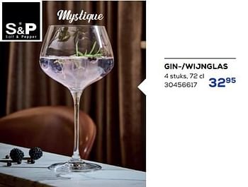 Aanbiedingen Gin--wijnglas - Salt &amp; Pepper - Geldig van 26/11/2022 tot 06/01/2023 bij Supra Bazar