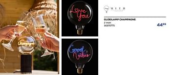 Aanbiedingen Gloeilamp champagne - MITB - Geldig van 26/11/2022 tot 06/01/2023 bij Supra Bazar