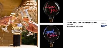 Aanbiedingen Gloeilamp love you of good vibes - MITB - Geldig van 26/11/2022 tot 06/01/2023 bij Supra Bazar