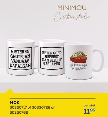 Aanbiedingen Mok - MiniMou - Geldig van 26/11/2022 tot 06/01/2023 bij Supra Bazar