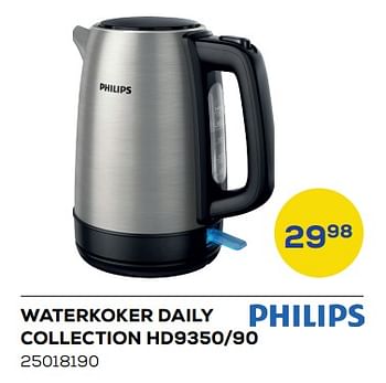 Aanbiedingen Philips waterkoker daily collection hd9350-90 - Philips - Geldig van 26/11/2022 tot 06/01/2023 bij Supra Bazar