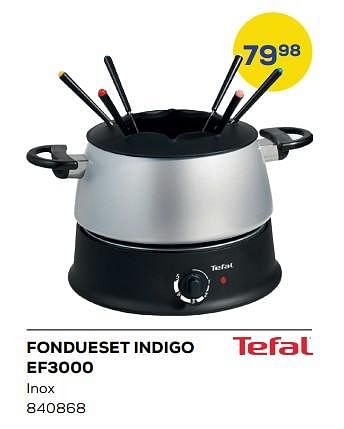 Aanbiedingen Tefal fondueset indigo ef3000 - Tefal - Geldig van 26/11/2022 tot 06/01/2023 bij Supra Bazar