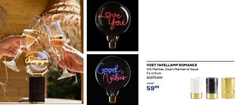 Aanbiedingen Voet tafellamp romance - MITB - Geldig van 26/11/2022 tot 06/01/2023 bij Supra Bazar