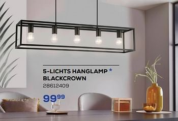 Aanbiedingen 5-lichts hanglamp blackcrown - Eglo - Geldig van 26/11/2022 tot 06/01/2023 bij Supra Bazar