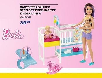 Aanbiedingen Babysitter skipper speelset tweeling met kinderkamer - Mattel - Geldig van 26/11/2022 tot 06/01/2023 bij Supra Bazar