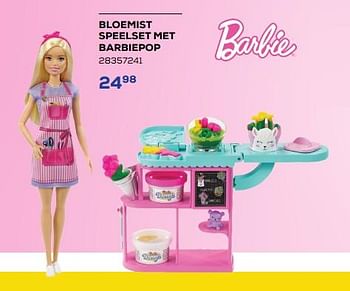 Aanbiedingen Bloemist speelset met barbiepop - Mattel - Geldig van 26/11/2022 tot 06/01/2023 bij Supra Bazar