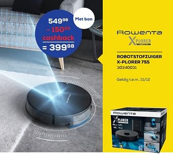 Aanbiedingen Rowenta robotstofzuiger x-plorer 75s - Rowenta - Geldig van 26/11/2022 tot 06/01/2023 bij Supra Bazar