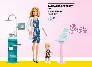 Aanbiedingen Tandarts speelset met barbiepop - Mattel - Geldig van 26/11/2022 tot 06/01/2023 bij Supra Bazar