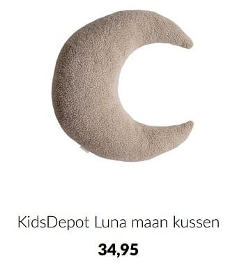 Aanbiedingen Kidsdepot luna maan kussen - KidsDepot  - Geldig van 30/11/2022 tot 12/12/2022 bij Babypark