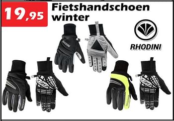 Aanbiedingen Fietshandschoen winter - Rhodini - Geldig van 24/11/2022 tot 18/12/2022 bij Itek