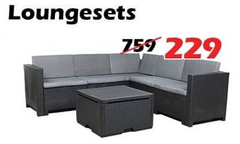 Aanbiedingen Loungesets - Huismerk - Itek - Geldig van 24/11/2022 tot 18/12/2022 bij Itek