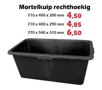 Aanbiedingen Mortelkuip rechthoekig - Huismerk - Itek - Geldig van 24/11/2022 tot 18/12/2022 bij Itek