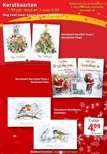 Aanbiedingen Kerstkaarten - Huismerk - Boekenvoordeel - Geldig van 03/12/2022 tot 31/12/2022 bij Boekenvoordeel