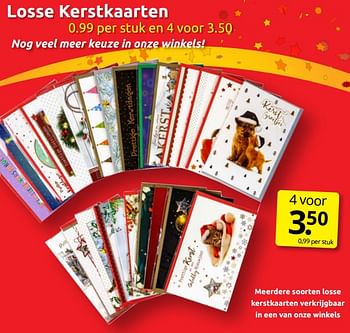 Aanbiedingen Losse kerstkaarten - Huismerk - Boekenvoordeel - Geldig van 03/12/2022 tot 31/12/2022 bij Boekenvoordeel