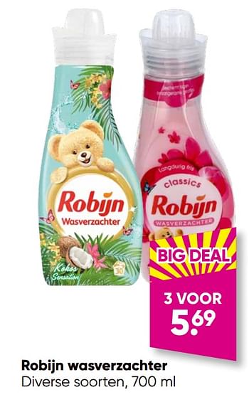 Aanbiedingen Robijn wasverzachter - Robijn - Geldig van 05/12/2022 tot 18/12/2022 bij Big Bazar