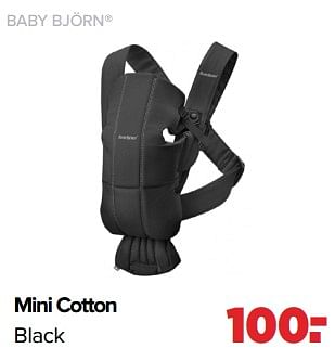 Aanbiedingen Baby björn mini cotton black - BabyBjorn - Geldig van 05/12/2022 tot 31/12/2022 bij Baby-Dump