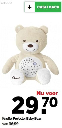 Aanbiedingen Chicco knuffel projector baby bear - Chicco - Geldig van 05/12/2022 tot 31/12/2022 bij Baby-Dump