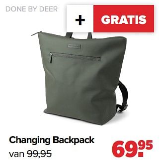 Aanbiedingen Done by deer changing backpack - Done by Deer - Geldig van 05/12/2022 tot 31/12/2022 bij Baby-Dump