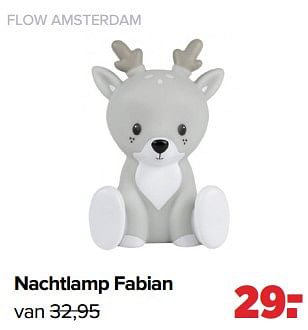 Aanbiedingen Flow amsterdam nachtlamp fabian - Flow Amsterdam - Geldig van 05/12/2022 tot 31/12/2022 bij Baby-Dump