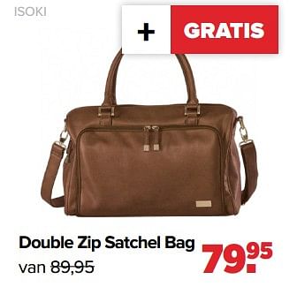 Aanbiedingen Isoki double zip satchel bag - Isoki - Geldig van 05/12/2022 tot 31/12/2022 bij Baby-Dump