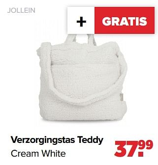 Aanbiedingen Jollein verzorgingstas teddy cream white - Jollein - Geldig van 05/12/2022 tot 31/12/2022 bij Baby-Dump