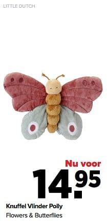 Aanbiedingen Little dutch knuffel vlinder polly flowers + butterflies - Little Dutch - Geldig van 05/12/2022 tot 31/12/2022 bij Baby-Dump