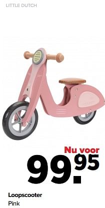 Aanbiedingen Little dutch loopscooter pink - Little Dutch - Geldig van 05/12/2022 tot 31/12/2022 bij Baby-Dump