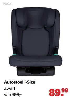 Aanbiedingen Puck autostoel i-size zwart - Puck - Geldig van 05/12/2022 tot 31/12/2022 bij Baby-Dump