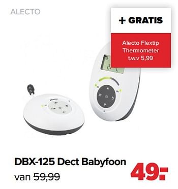 Aanbiedingen Alecto dbx-125 dect babyfoon - Alecto - Geldig van 05/12/2022 tot 31/12/2022 bij Baby-Dump