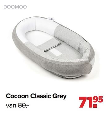 Aanbiedingen Doomoo cocoon classic grey - Doomoo - Geldig van 05/12/2022 tot 31/12/2022 bij Baby-Dump