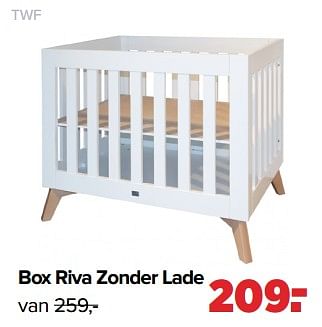 Aanbiedingen Twf box riva zonder lade - TWF - Geldig van 05/12/2022 tot 31/12/2022 bij Baby-Dump