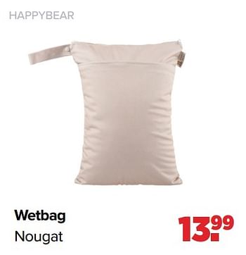 Aanbiedingen Happybear wetbag nougat - Happy Bear - Geldig van 05/12/2022 tot 31/12/2022 bij Baby-Dump